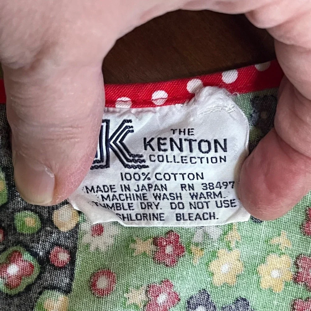 Vtg 70s Kenton Patchwork Full Length Apron Pockets  Cottagecore Boho‎ Japan OSFA